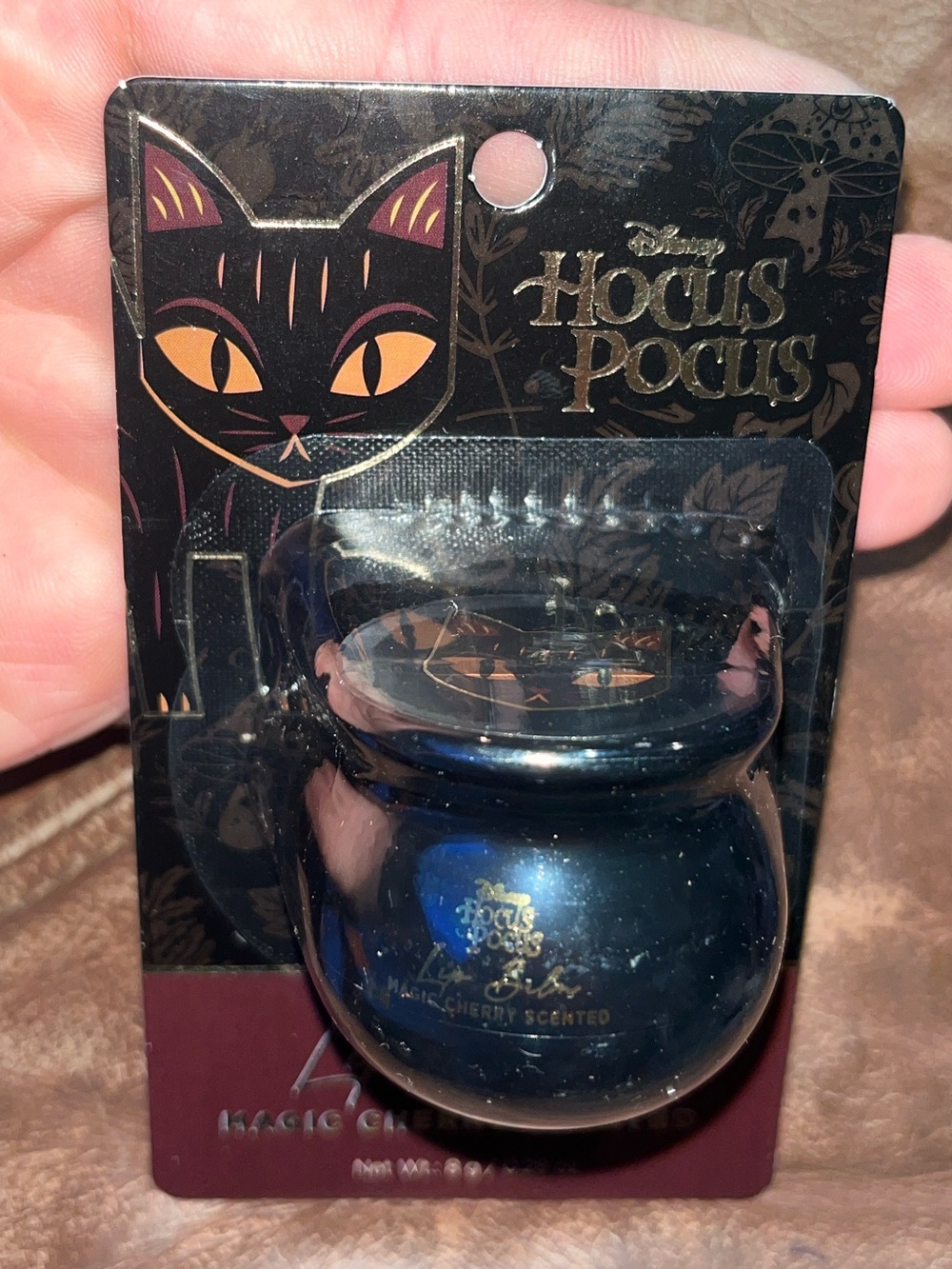 Disney hocus pocus magic cherry scented lip balm black cat NEW IN BOX